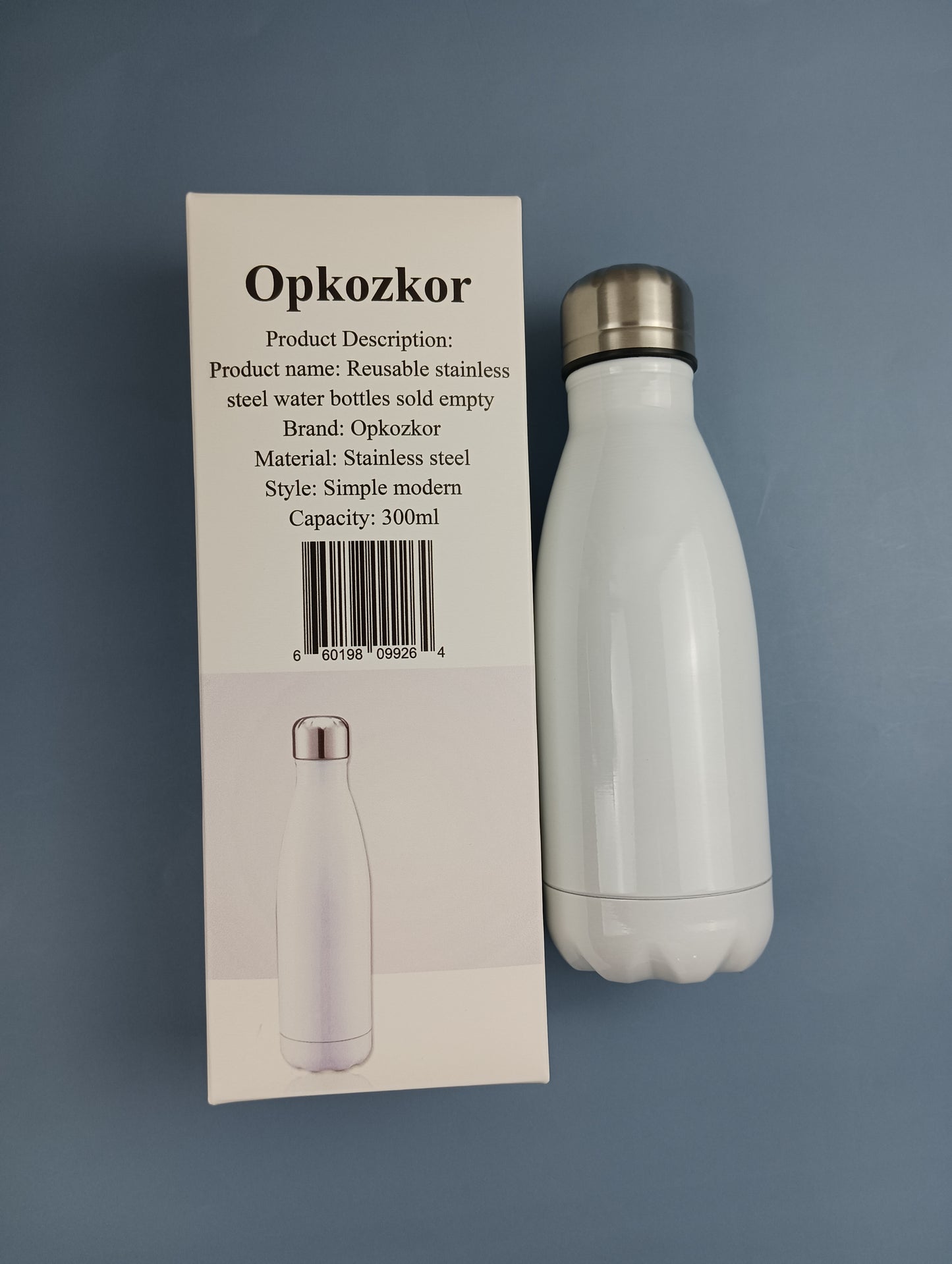 Opkozkor Reusable stainless steel water bottles sold empty portable sports water cup outdoor creative coke bottle large capacity small mouth insulation cup stainless steel men and women