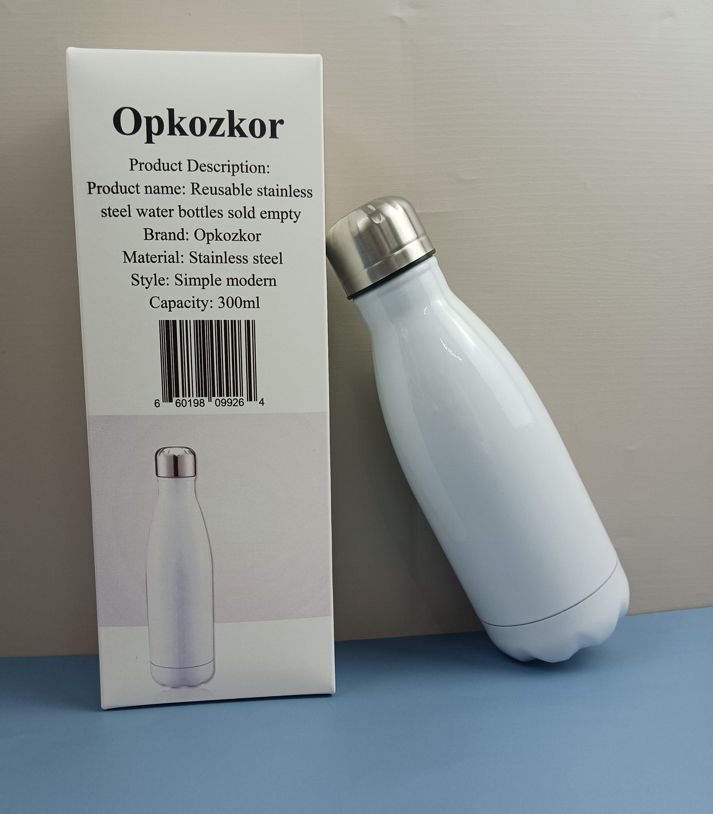 Opkozkor Reusable stainless steel water bottles sold empty portable sports water cup outdoor creative coke bottle large capacity small mouth insulation cup stainless steel men and women