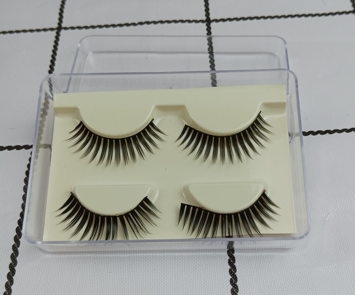 dazeshan Artificial eyelashes free double eyelid stickers false eyelashes natural realistic thick and long set of crossover vegan hard stem encrypted curling