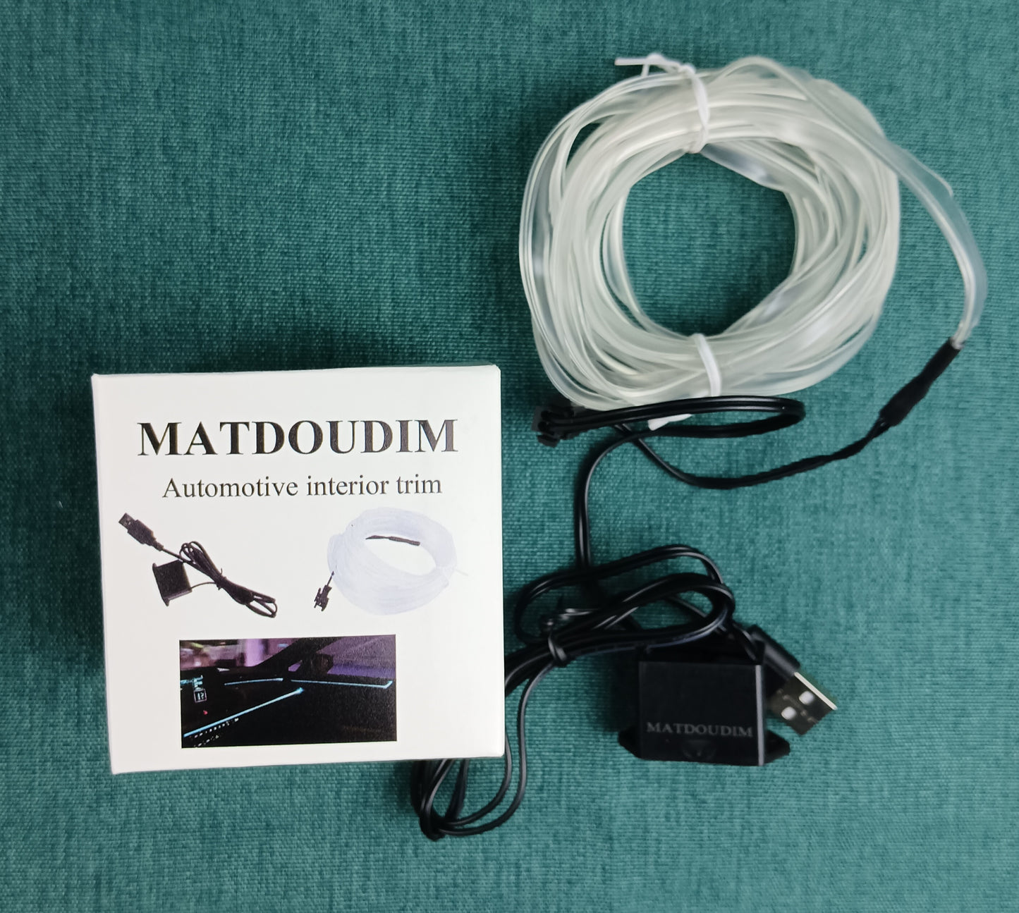 MATDOUDIM Automotive interior trim car ambient light car interior led strip light atmosphere cold light car supplies modification free wiring light strip