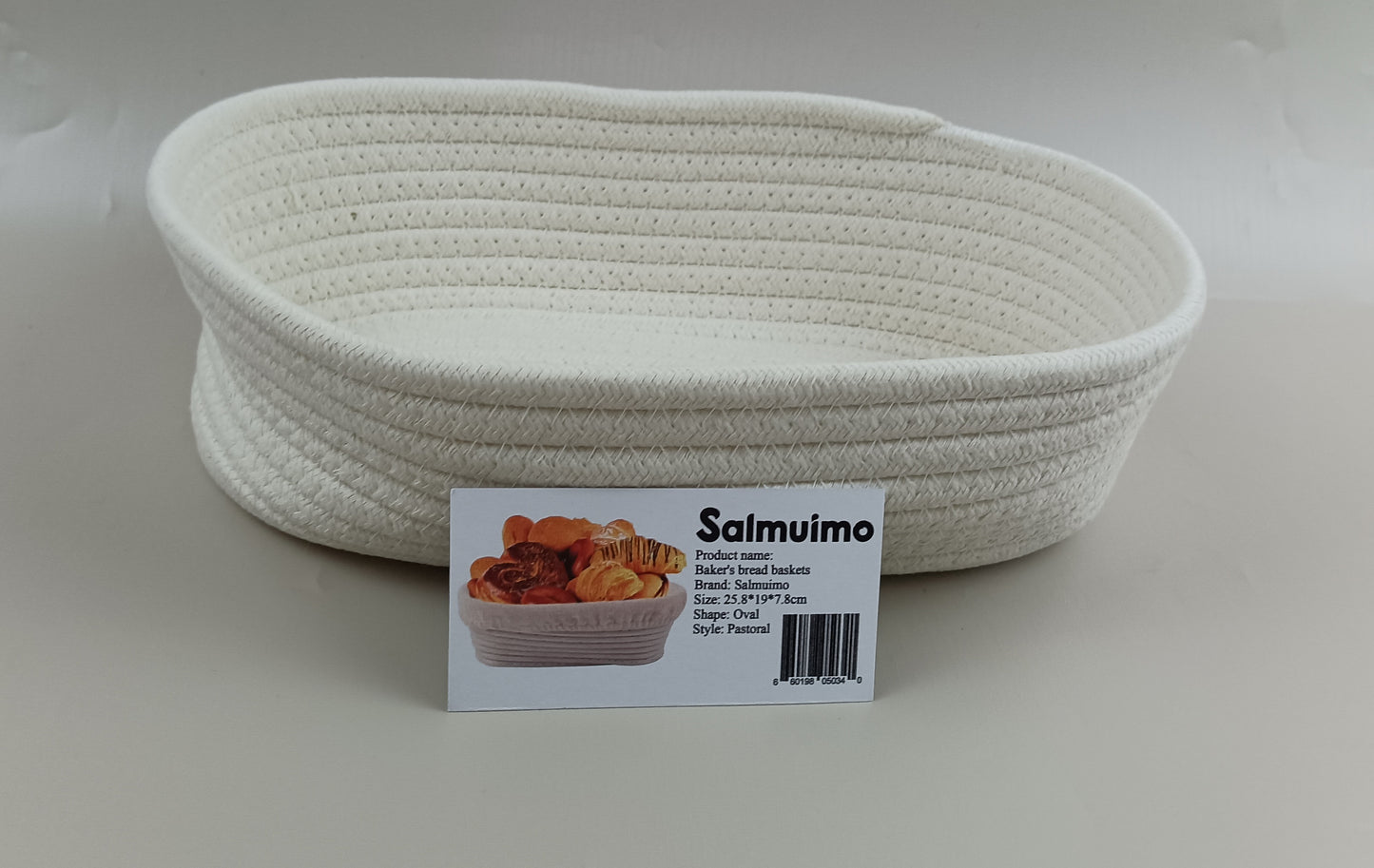 Salmuimo Baker's Bread Basket Woven Desktop Bread Basket Snack Organizer Desk Coffee Table Snack Basket Multi-Use Food Basket Bread Basket