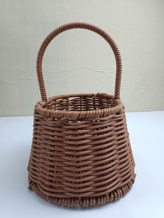 WHTAOYDS Baskets for household purposes, not of metal plastic hand basket imitation rattan woven flower basket gift basket picnic outdoor fruit basket household storage basket