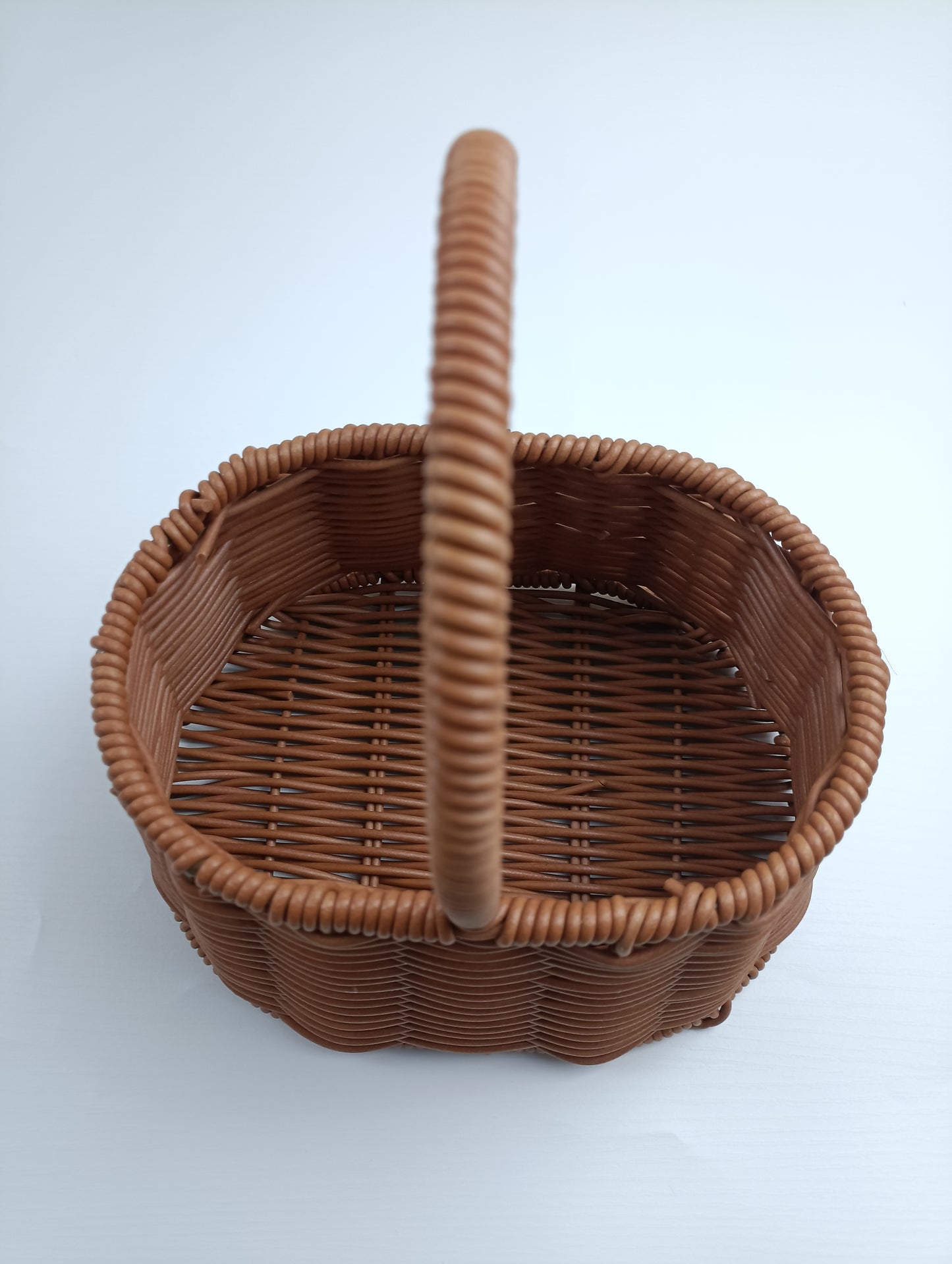 WHTAOYDS Baskets for household purposes, not of metal plastic hand basket imitation rattan woven flower basket gift basket picnic outdoor fruit basket household storage basket