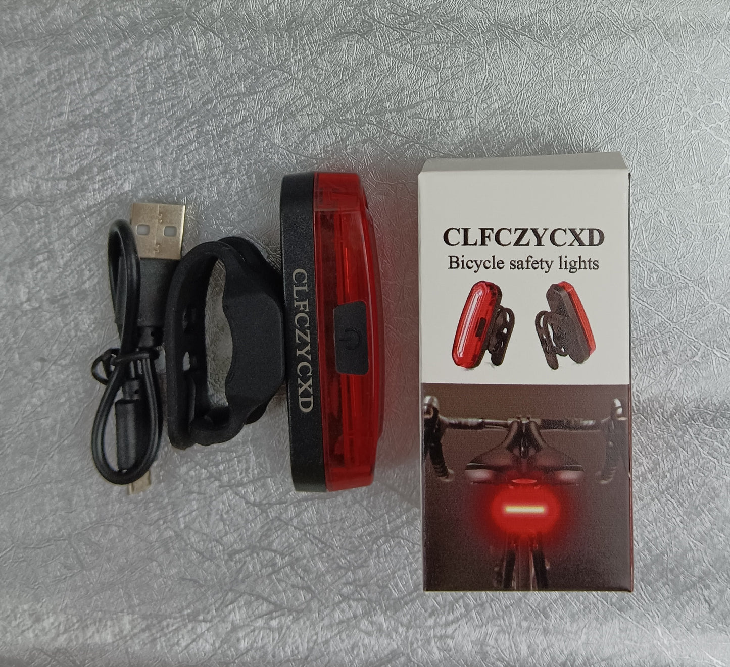 CLFCZYCXD Bicycle safety lights Bicycle tail light safety lights night riding warning light USB rechargeable flash light mountain bike riding lights safety lights cycling equipment