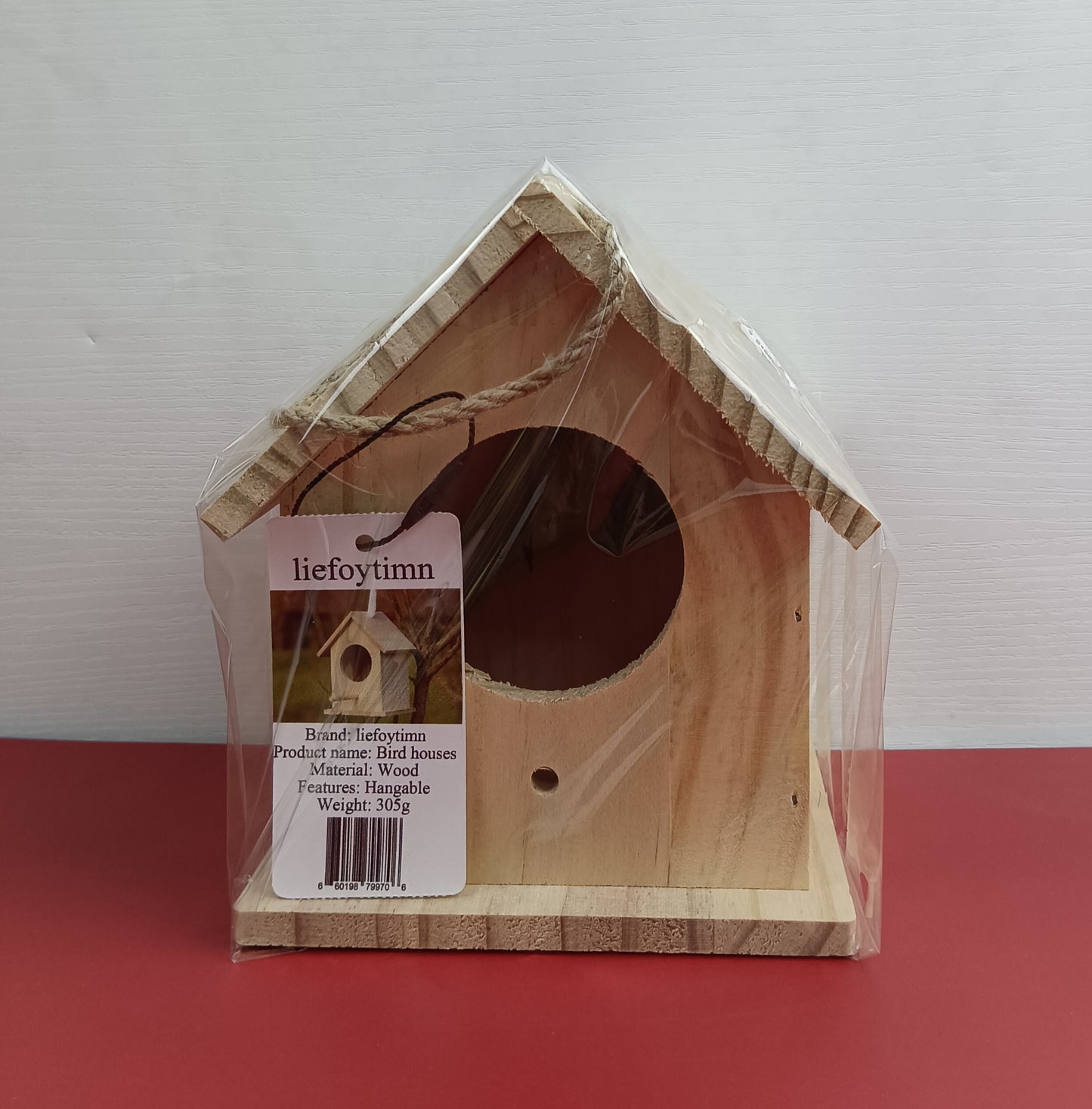 liefoytimn Bird houses wooden dove hanging solid wood bird cage wooden wen bird tree birdhouse outdoor bird small house