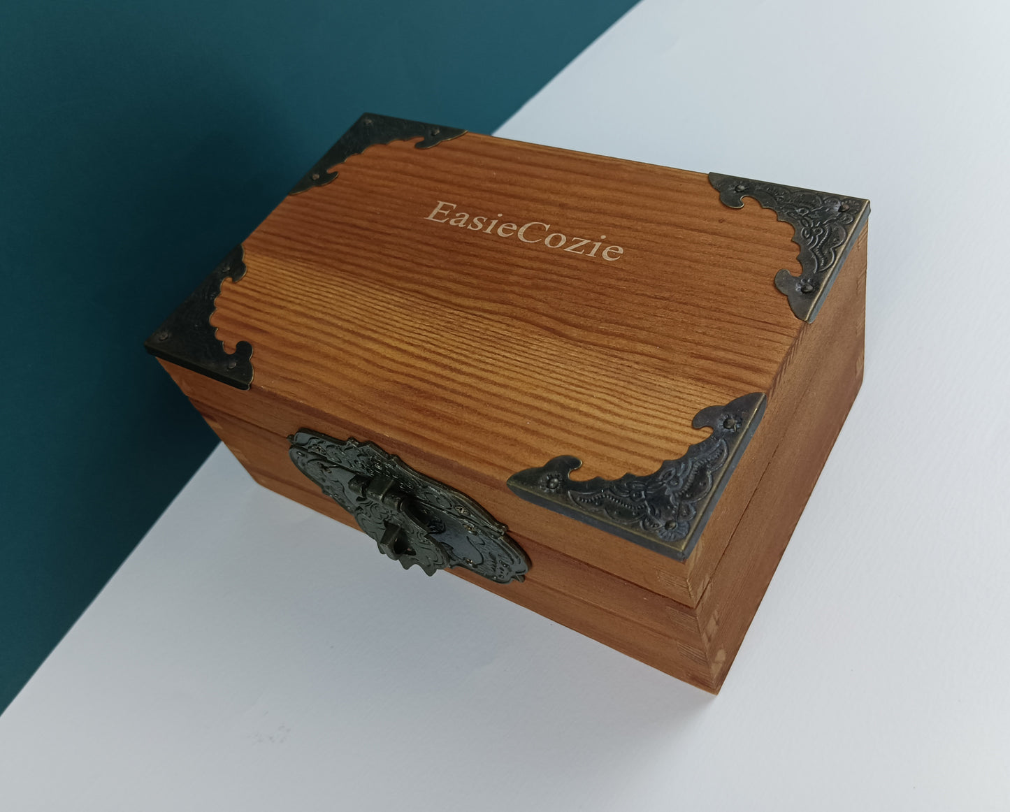 EasieCozie Boxes of wood new wooden rectangular flip lid exquisite hairpin organizer large capacity solid wood small wooden box exquisite storage box