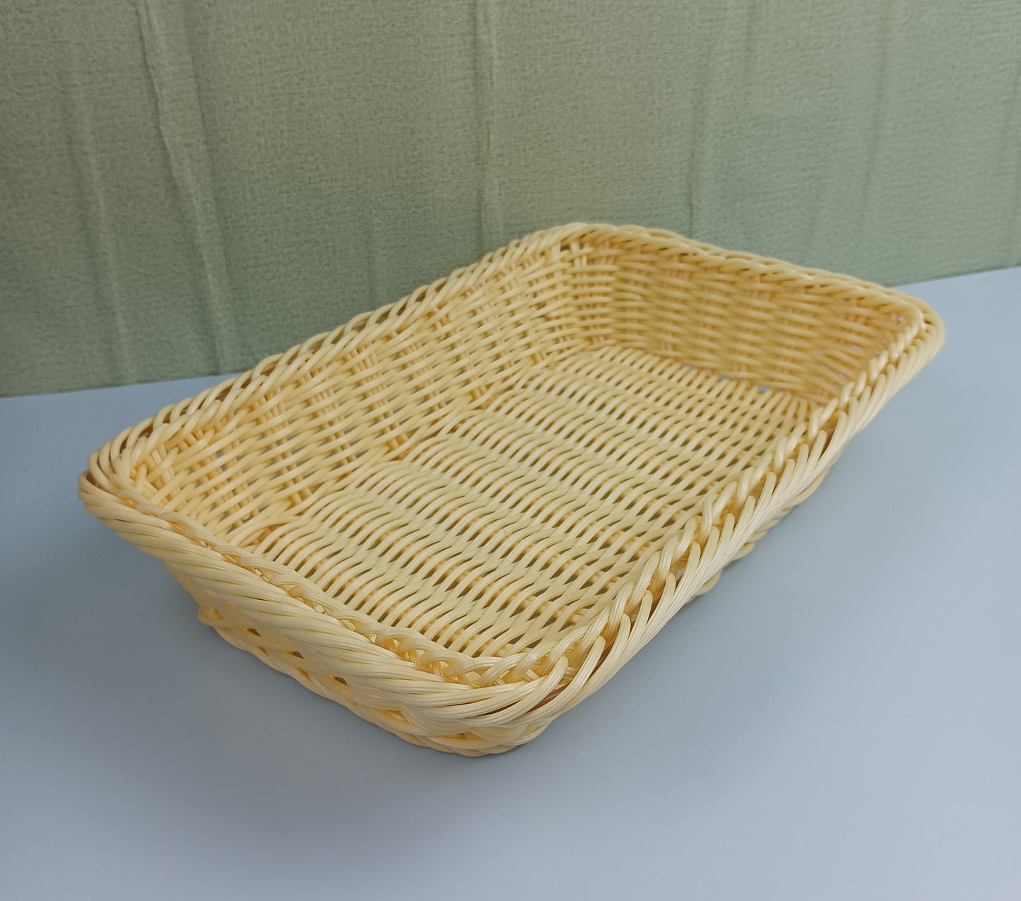 HOBASKET Bread baskets for household purposes Faux Rattan Woven Fruit Shop Display Basket Handmade Basket Household Bread Basket Snack Storage Supermarket Display Basket Bakery Basket