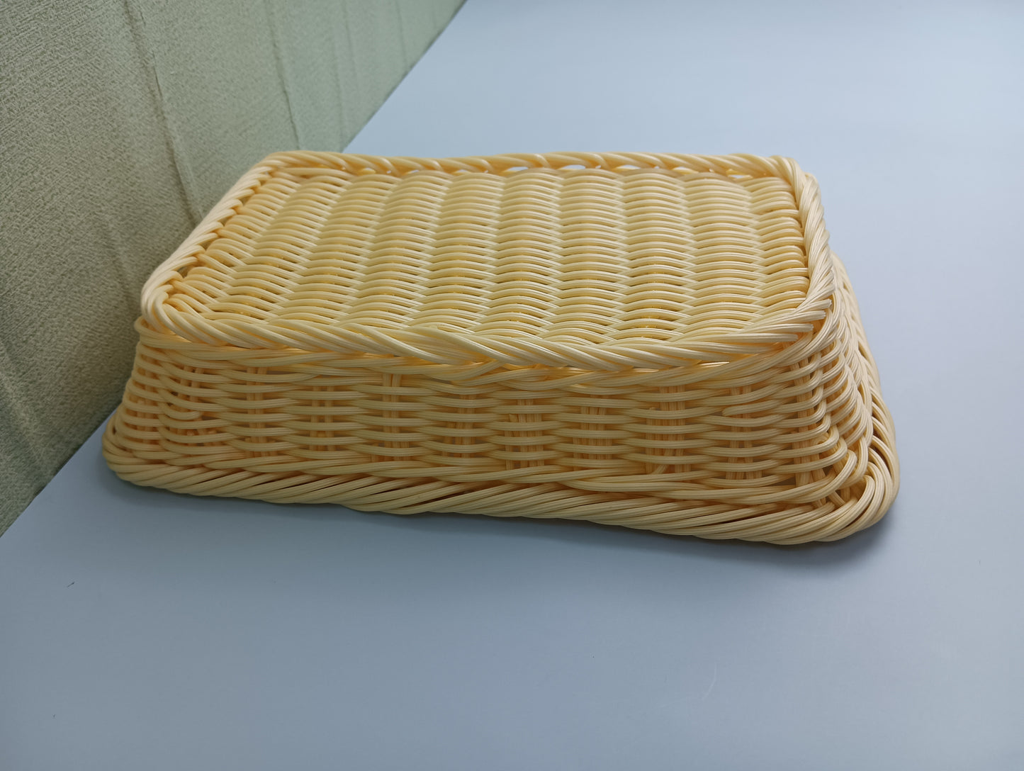 HOBASKET Bread baskets for household purposes Faux Rattan Woven Fruit Shop Display Basket Handmade Basket Household Bread Basket Snack Storage Supermarket Display Basket Bakery Basket