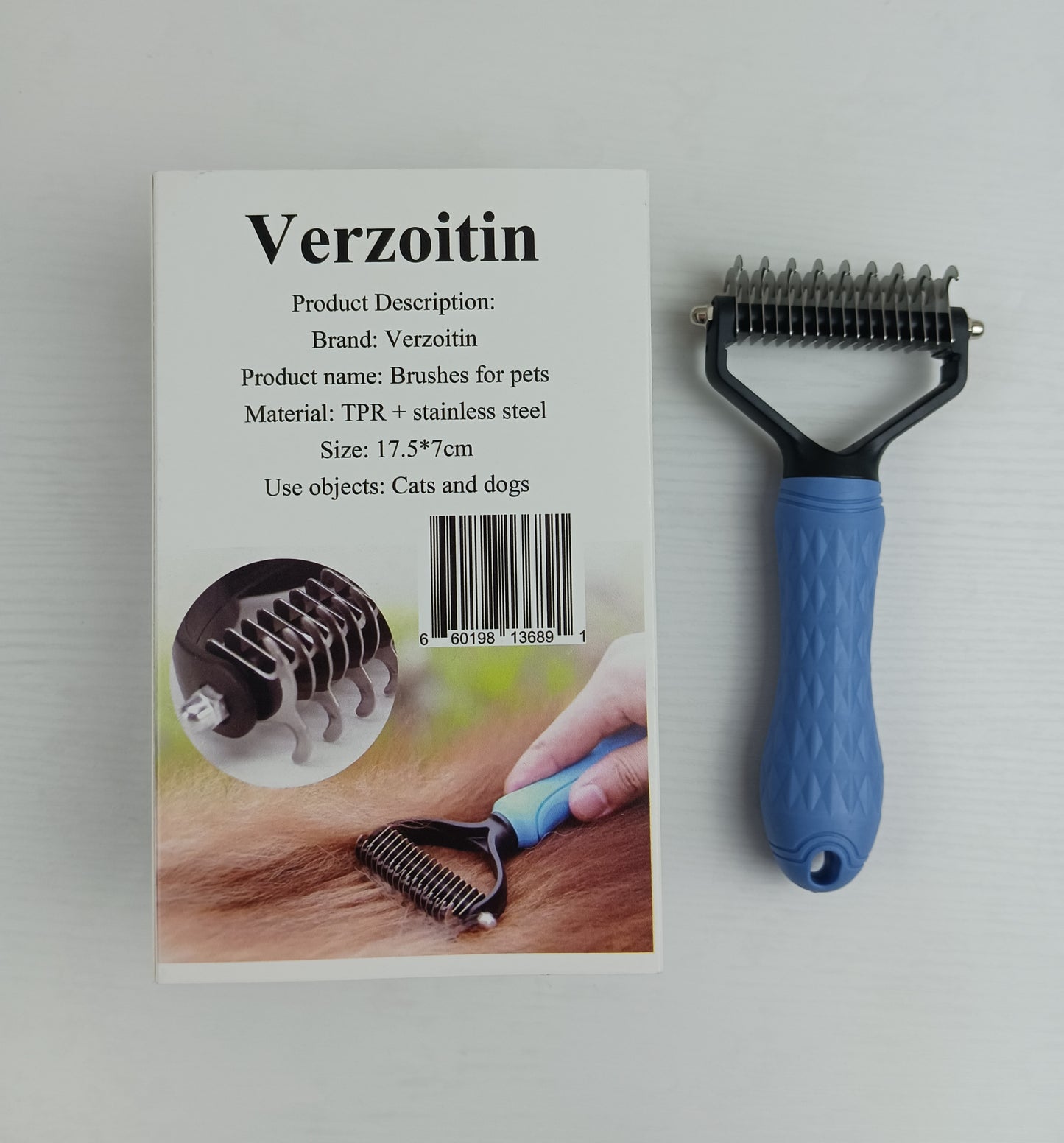 Verzoitin Brushes for pets Pet Combs Dog Hair Combs Fade Combs Get Rid of Floating Hair Detangling Combs Dog Rake Combs De-Shedding Large Dogs Dog Combs for Cats