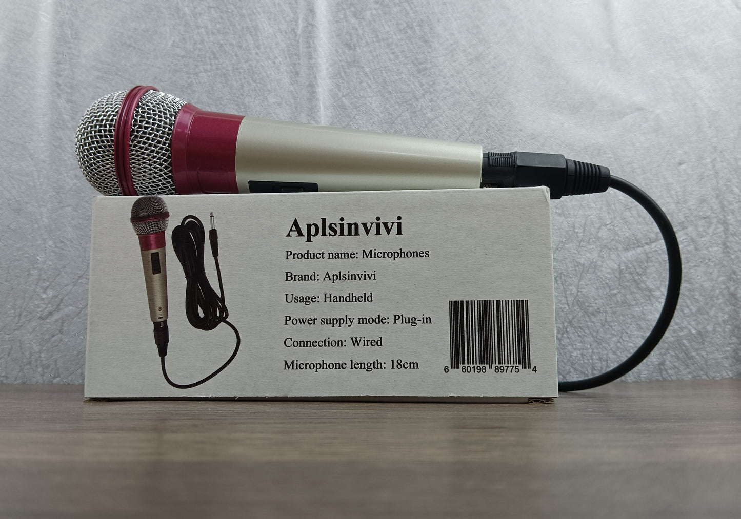 Aplsinvivi microphones with cable 3.5 meters trolley sound microphone home ktv special amplifier DVD karaoke singing wired microphone