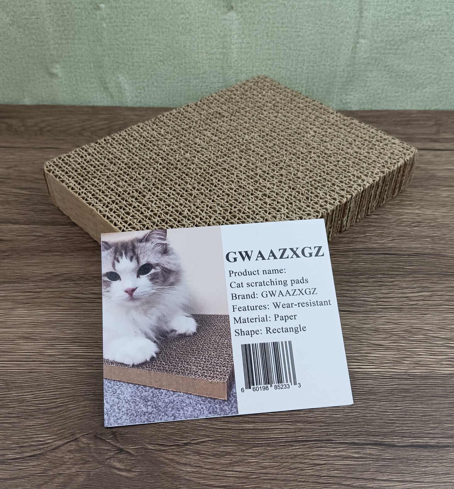 GWAAZXGZ Cat scratching pads universal cat scratching board straight board cat scratching nest all-in-one no falling chips grinding scratch corrugated paper cat claw pads wear-resistant cat scratching pads