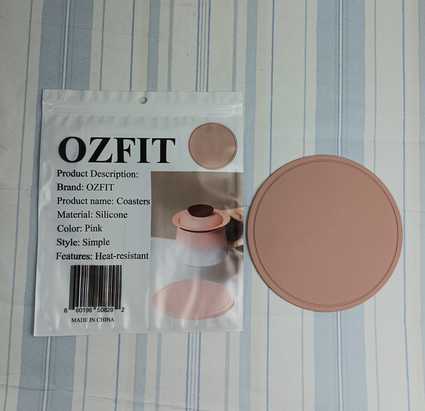 OZFIT Coasters, not of paper or textile Thermal insulating mats table mats western food mats anti-scald mats bowl mats silicone heat insulation waterproof dinner plate mats household coasters