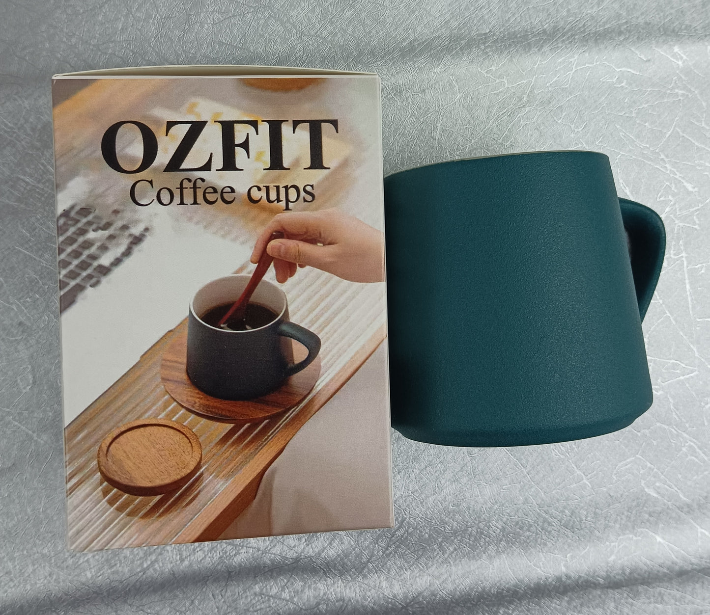 OZFIT Coffee cups modern simple mugs solid color ceramic coffee cups large capacity milk cup drinking cups