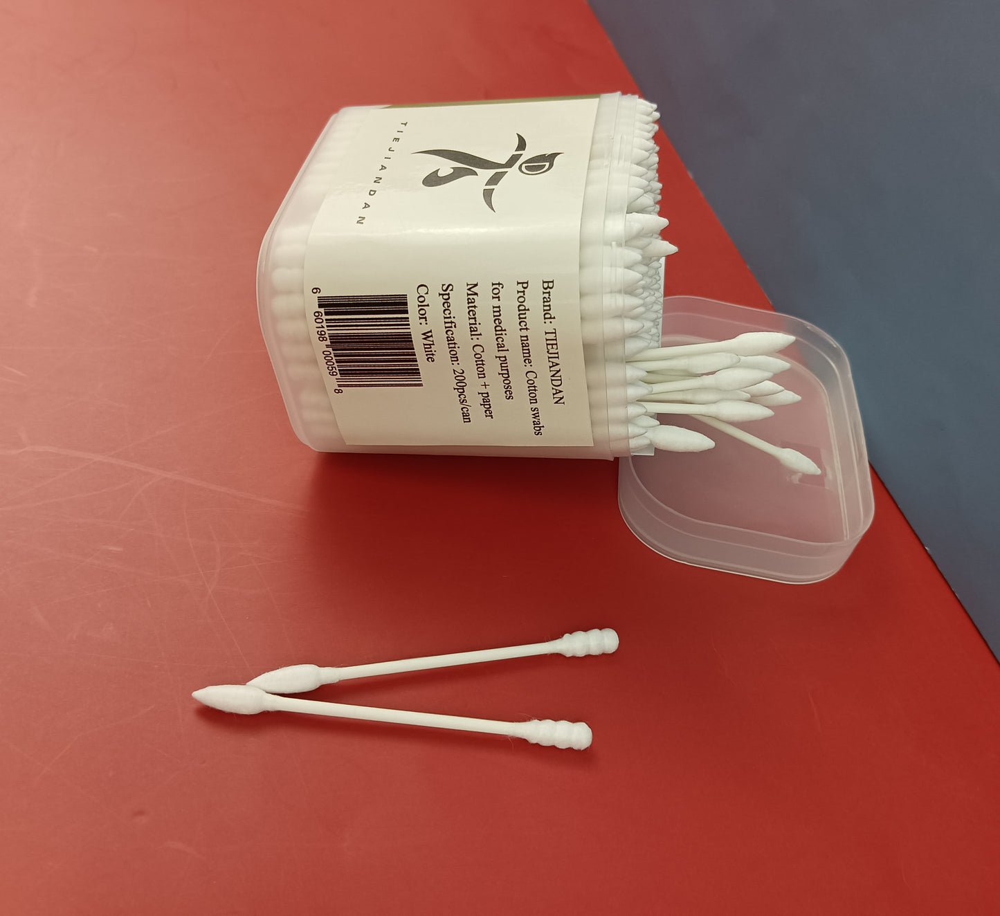 TIEJIANDAN Cotton swabs for medical purposes double-ended cotton swabs disposable clean and sanitary cleaning double-ended not fall hair pulling out ears and eyes dual-use paper swabs medical grade medical cotton swabs