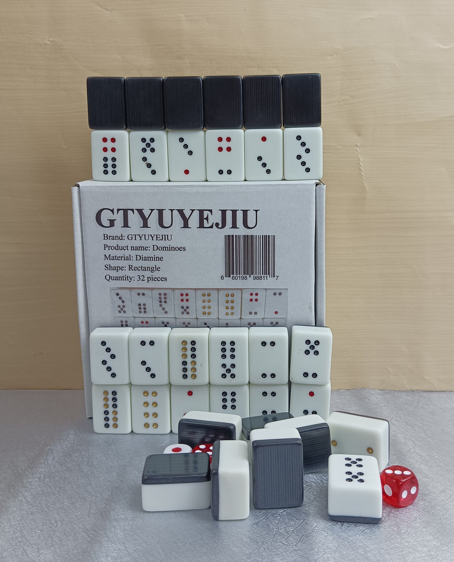 GTYUYEJIU Dominoes high quality dominoes thickened adult home use hand rubbing cards hobby toys dominoes universal