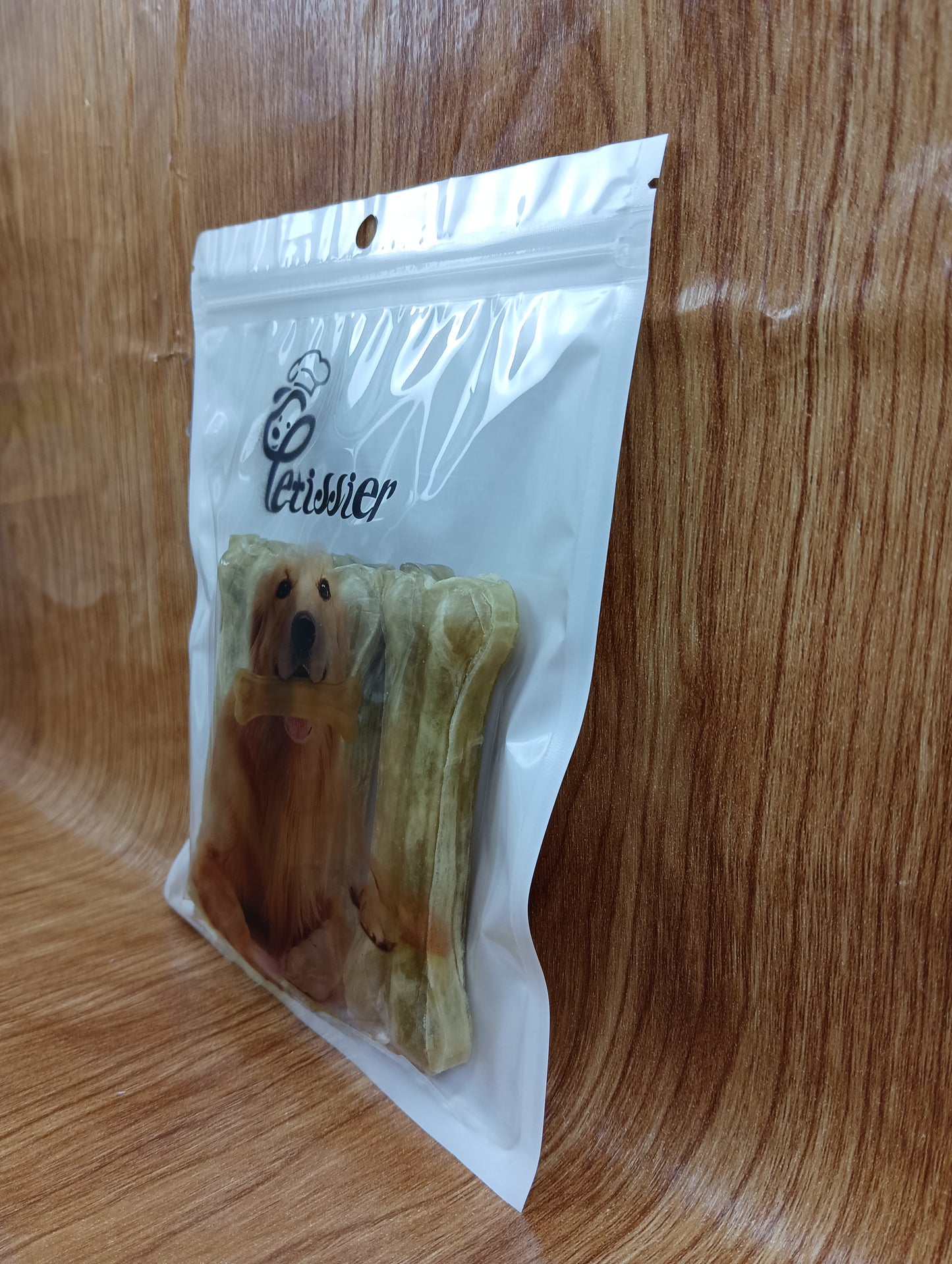 Petissier Edible chews for dogs Pet dog snacks cowhide pressed bone chews teething stick small medium and large dogs bite resistant teddy golden hair teeth cleaning bone