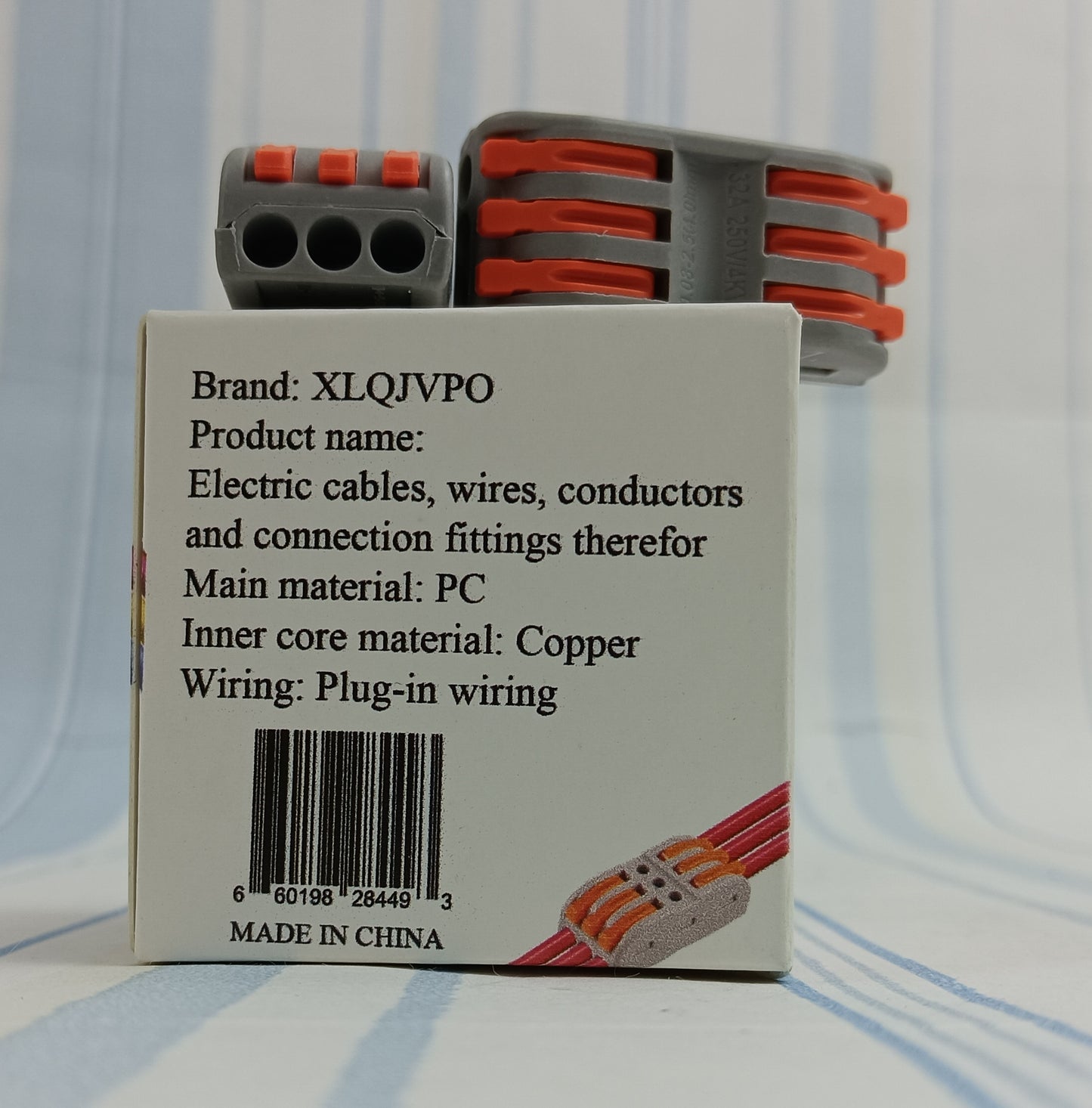 XLQJVPO Electric cables, wires, conductors and connection fittings therefor quick wiring terminals splicer quick coupler butt wire connectors parallel wires artifacts pairs of plugs compression wires