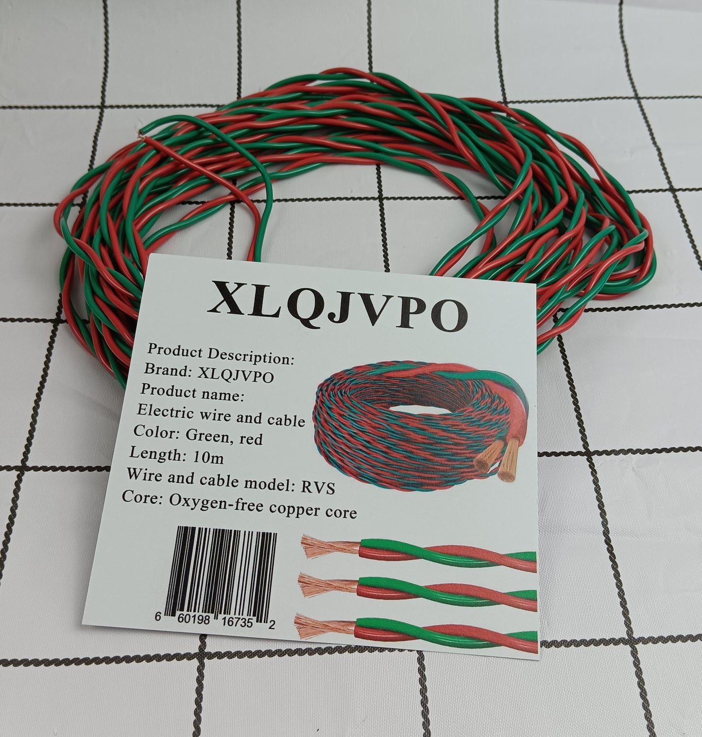 XLQJVPO Electric wire and cable universal flower wire pure copper household flower wire twisted pair of fire fighting special wire pure copper double core long wire outdoor general wear-resistant