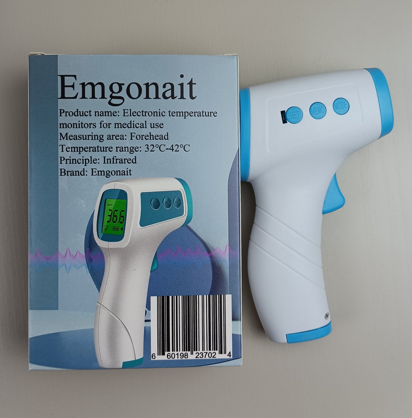 Emgonait Electronic temperature monitors for medical use medical special thermometer infrared electronic temperature gun adult children high accuracy home ear forehead temperature measurement