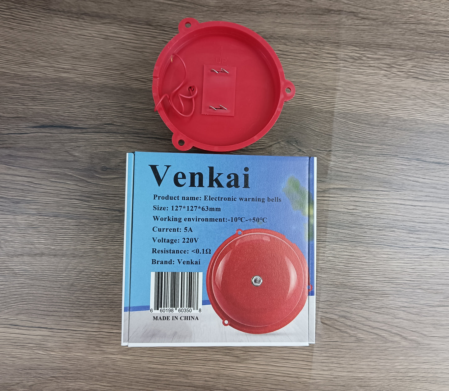 Venkai Electronic warning bells fire alarm bells 4 inch home fire alarm factory supermarket hotel factory inspection fire alarm fire electric bells