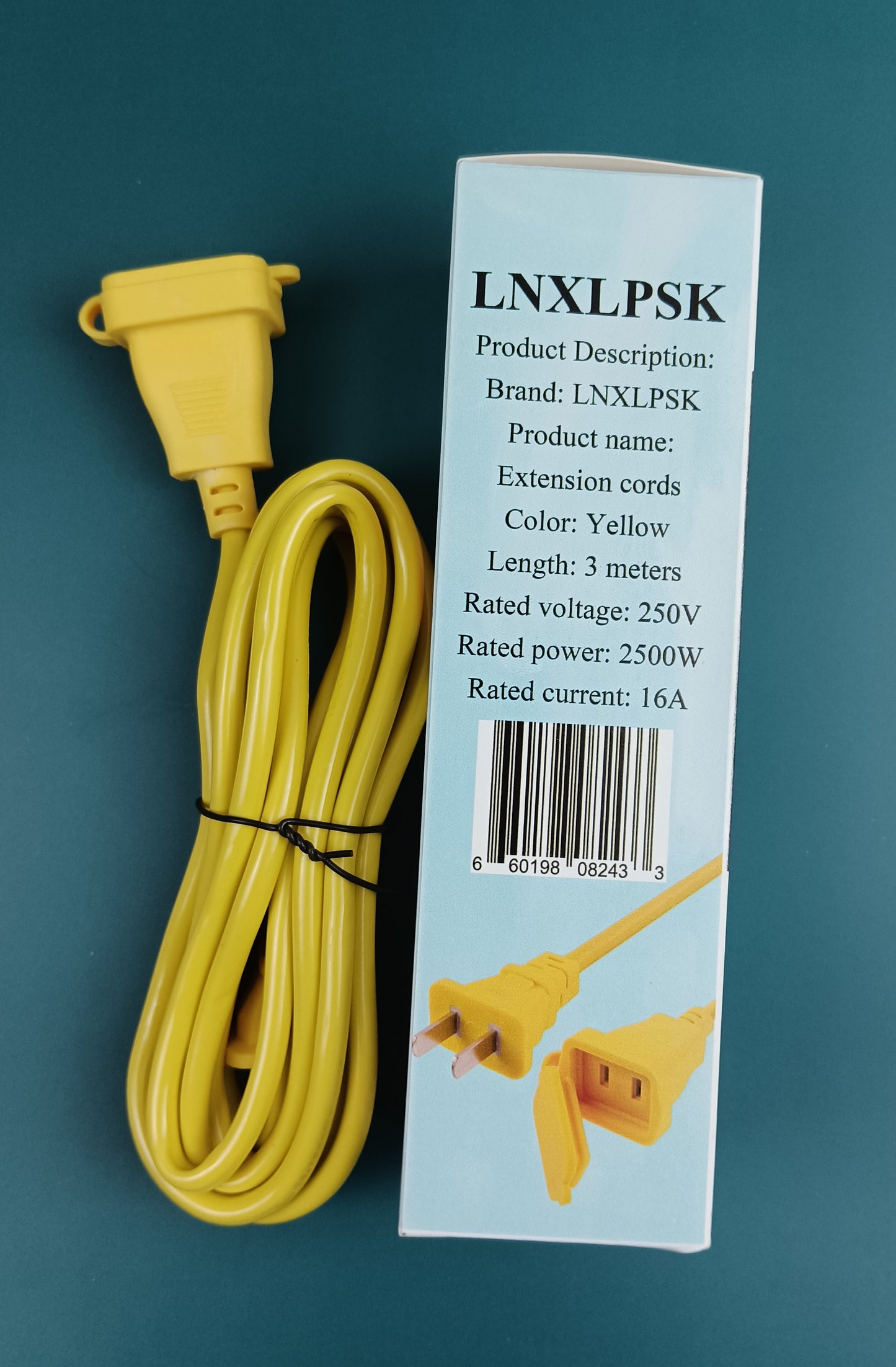 LNXLPSK Extension cords power extension cord socket household high power two-pronged plug plug board extension cord plug exhaust fan electric fan electric car