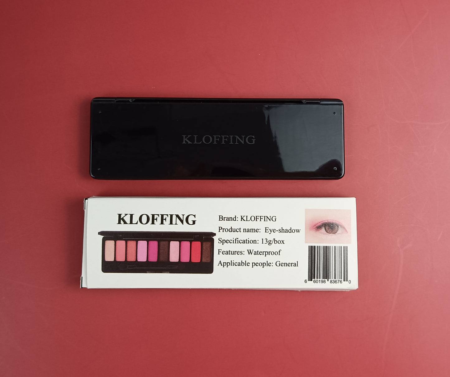 KLOFFING Eye-shadow 10-color eyeshadow palette waterproof sweatproof not smudge super hot multi-size set student party affordable eyeshadow palette