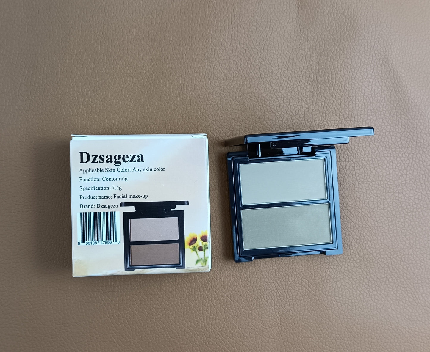 Dzsageza Facial make-up dual color face palette highlighter shadow powder nose shadow side shadow waterproof highlighter student female affordable super hot