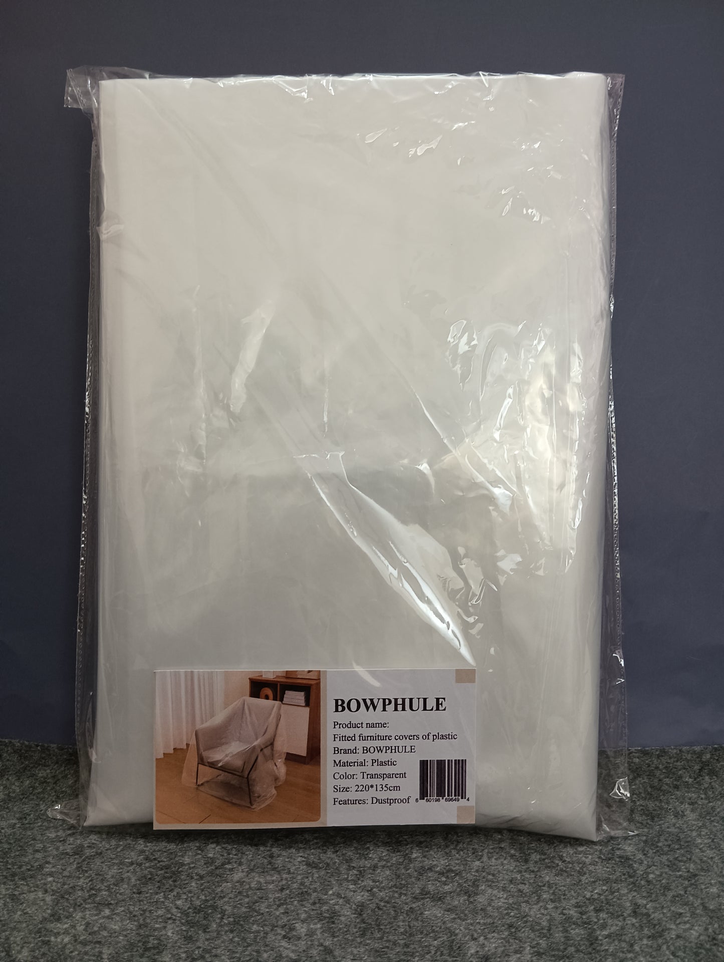 BOWPHULE Fitted furniture covers of plastic household dustproof cloth sofa furniture disposable plastic dustproof film cover cloth dustproof closet decoration dust cover