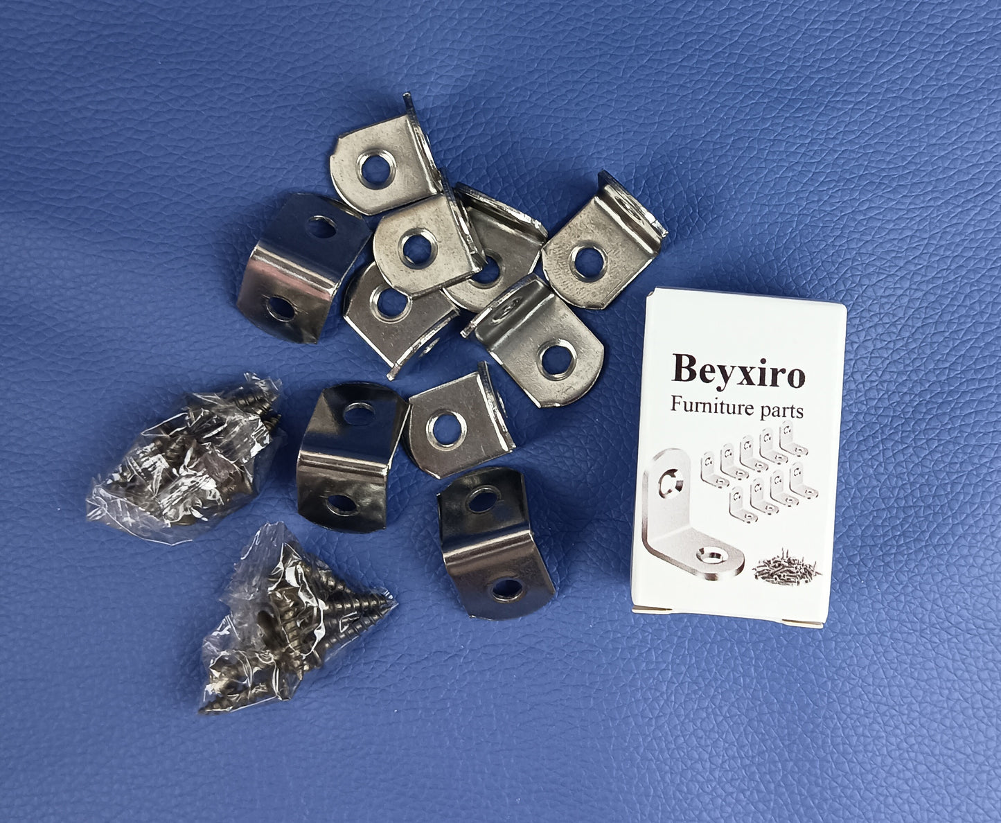 Beyxiro Furniture parts stainless steel corner code triangle straight piece fixer angle iron bracket reinforced furniture closet fixings metal support bracket furniture parts