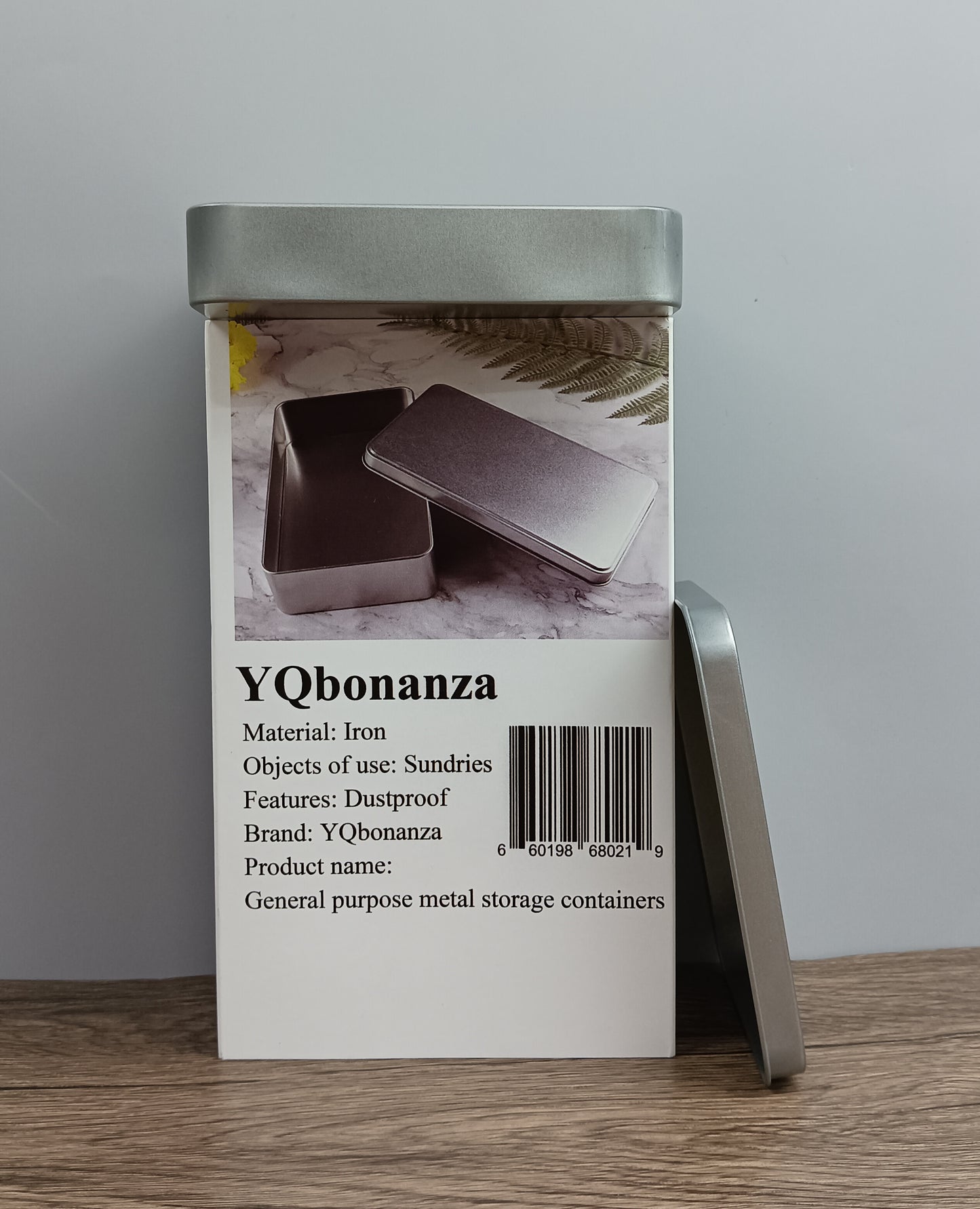 YQbonanza General purpose metal storage containers Iron box rectangular storage box gift box frosted tin box wedding wedding candy box empty box packaging box