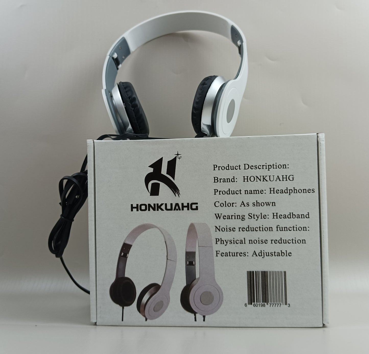 HONKUAHG Headphones wired headphones headset ear protection type bass sound can be plugged into the folding headphones cell phone universal