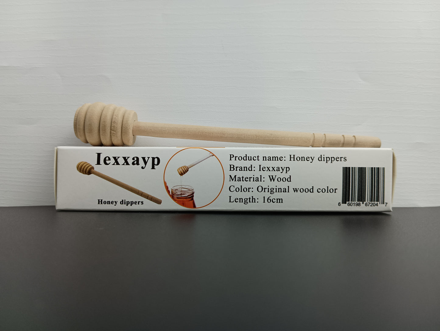 Iexxayp Honey dippers stirring stick wooden honey stick long handle solid wood long handle coffee jam stick creative juice drink stirring take honey stick