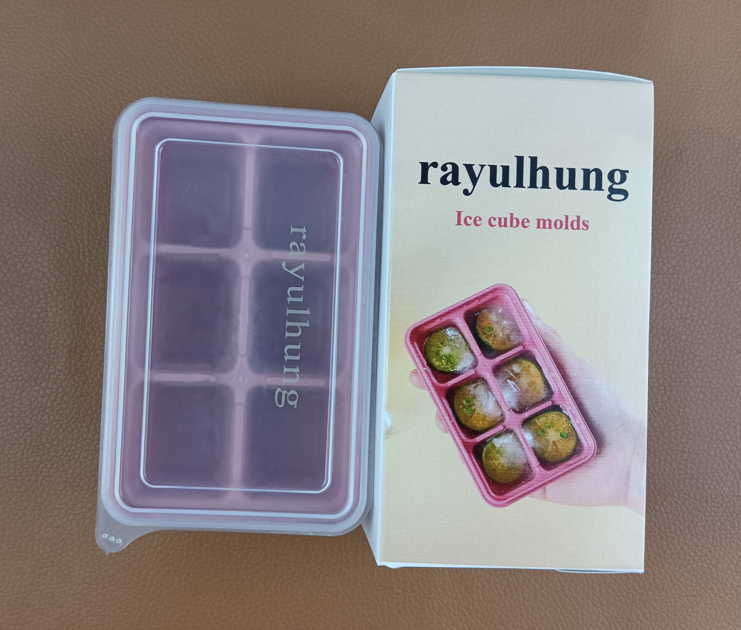 rayulhung Ice cube molds Silicone ice lattice molds homemade complementary ice ball box home ice lattice ice cubes with lid easy to take off the mold milk tea ice cube grinder