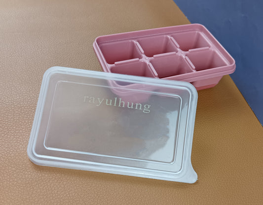 rayulhung Ice cube molds Silicone ice lattice molds homemade complementary ice ball box home ice lattice ice cubes with lid easy to take off the mold milk tea ice cube grinder