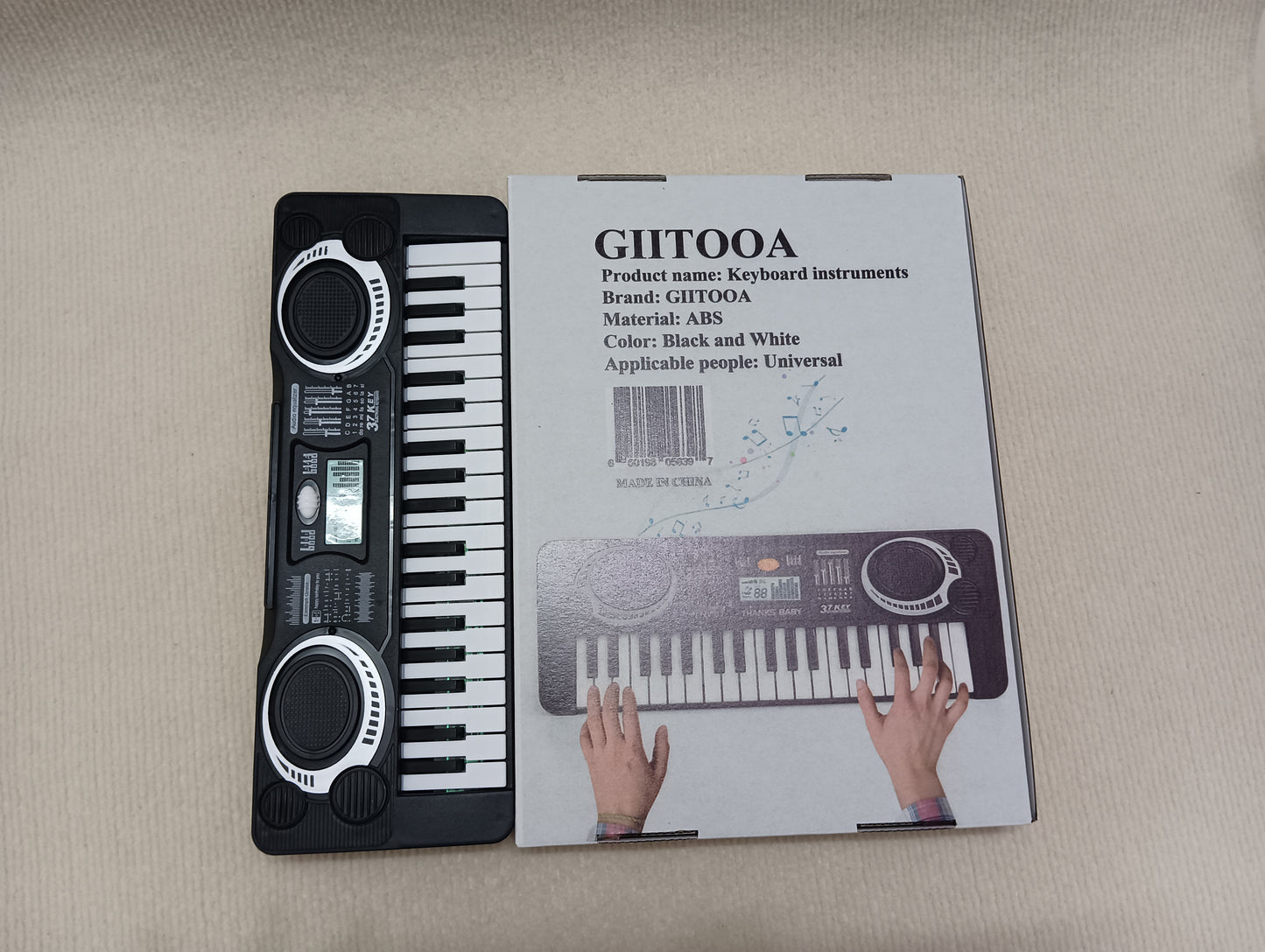 GIITOOA Keyboard instruments practice instruments 37 keys professional thickened version of the soft keyboard portable beginner dormitory home electronic piano