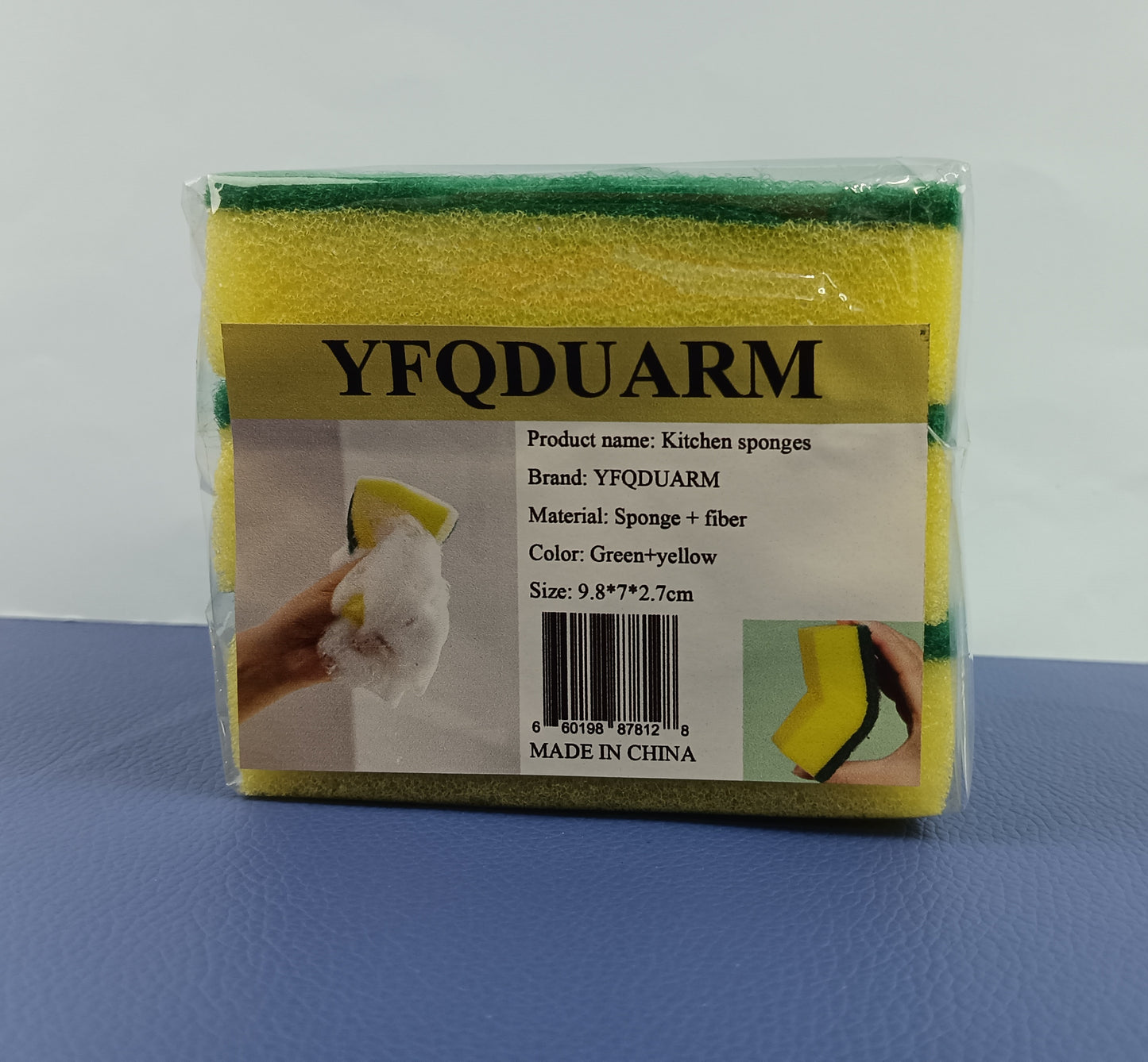 YFQDUARM Kitchen sponges sponge dishwashing kitchen cleaning brush pots and pans double-sided wipes staining artifacts strong stain removal magic thickened