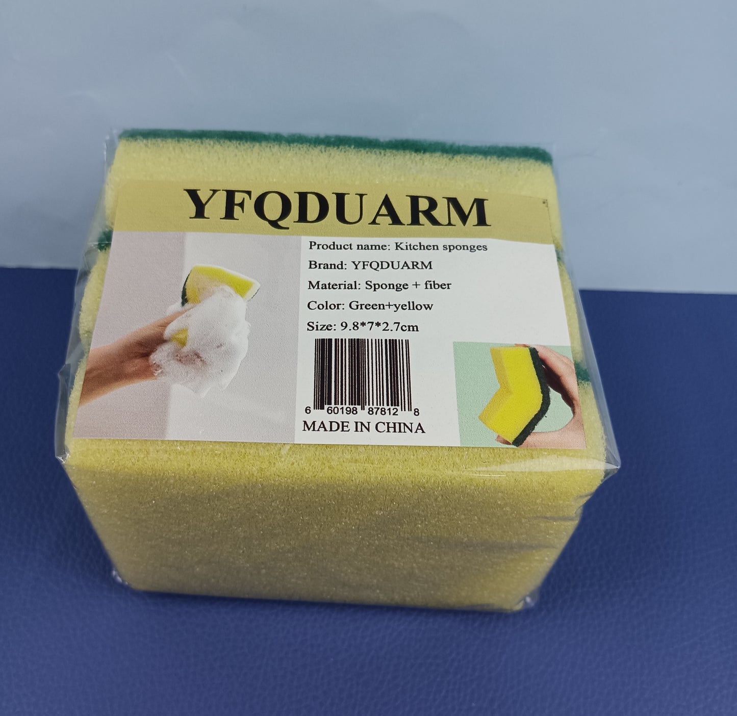 YFQDUARM Kitchen sponges sponge dishwashing kitchen cleaning brush pots and pans double-sided wipes staining artifacts strong stain removal magic thickened