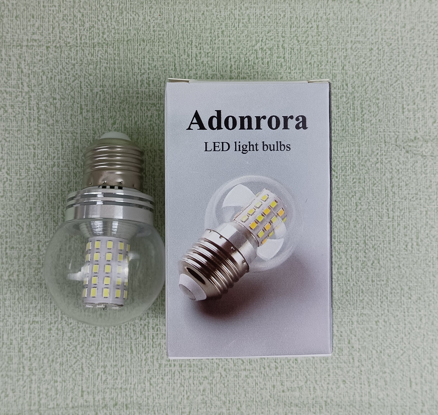 Adonrora LED light bulbs LED light bulbs energy saving round bulb three color changing light small bulb downlight magic bean chandelier warm white light source