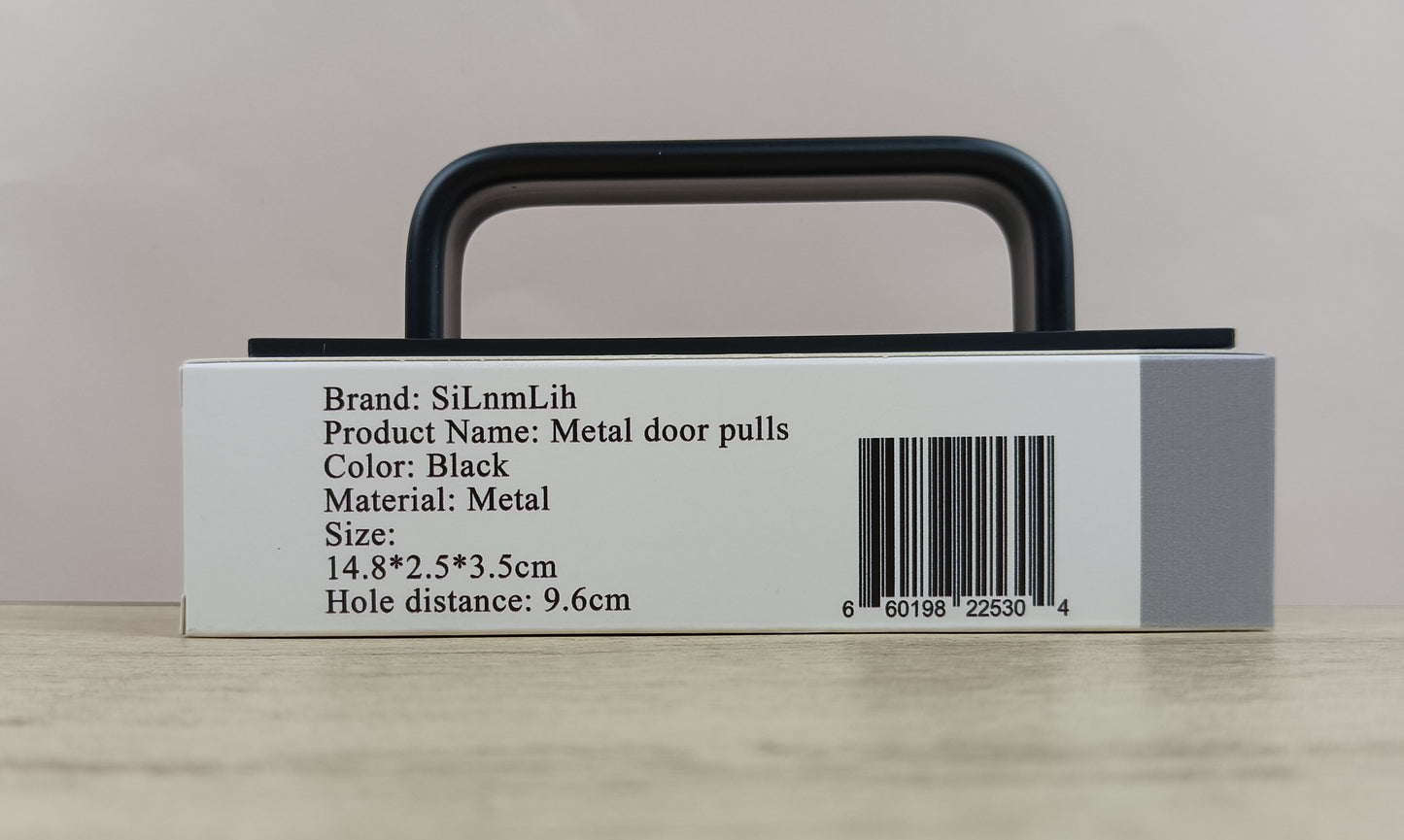 SiLnmLih Metal door pulls New door and window aluminum handle balcony sliding door sliding door wooden door no punch barn door paste pulls