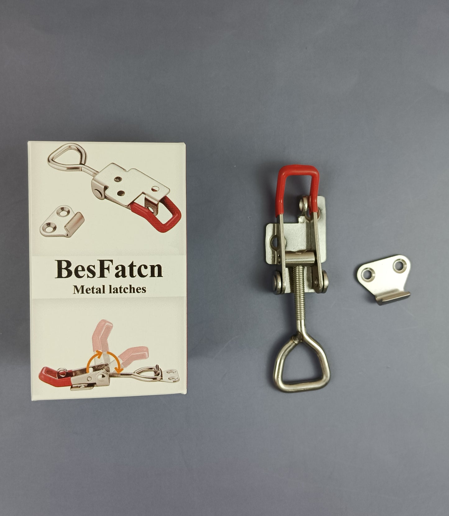 BesFatcn Metal latches Stainless Steel Clamps Door Locking Latches Adjustable Hasp Presser Latches Locking Clamps Case Clamp Accessories Door Bolt Type Quick Clamps