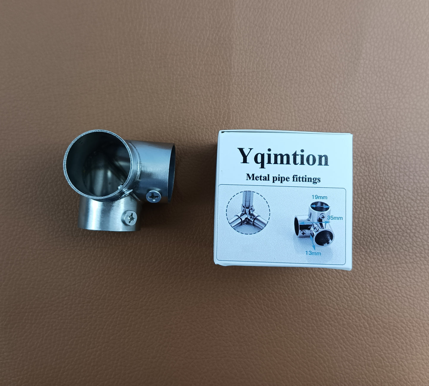 Yqimtion Metal pipe fittings load bearing stainless steel pipe fittings diy drying rack round pipe fittings fasteners closet hanging fittings