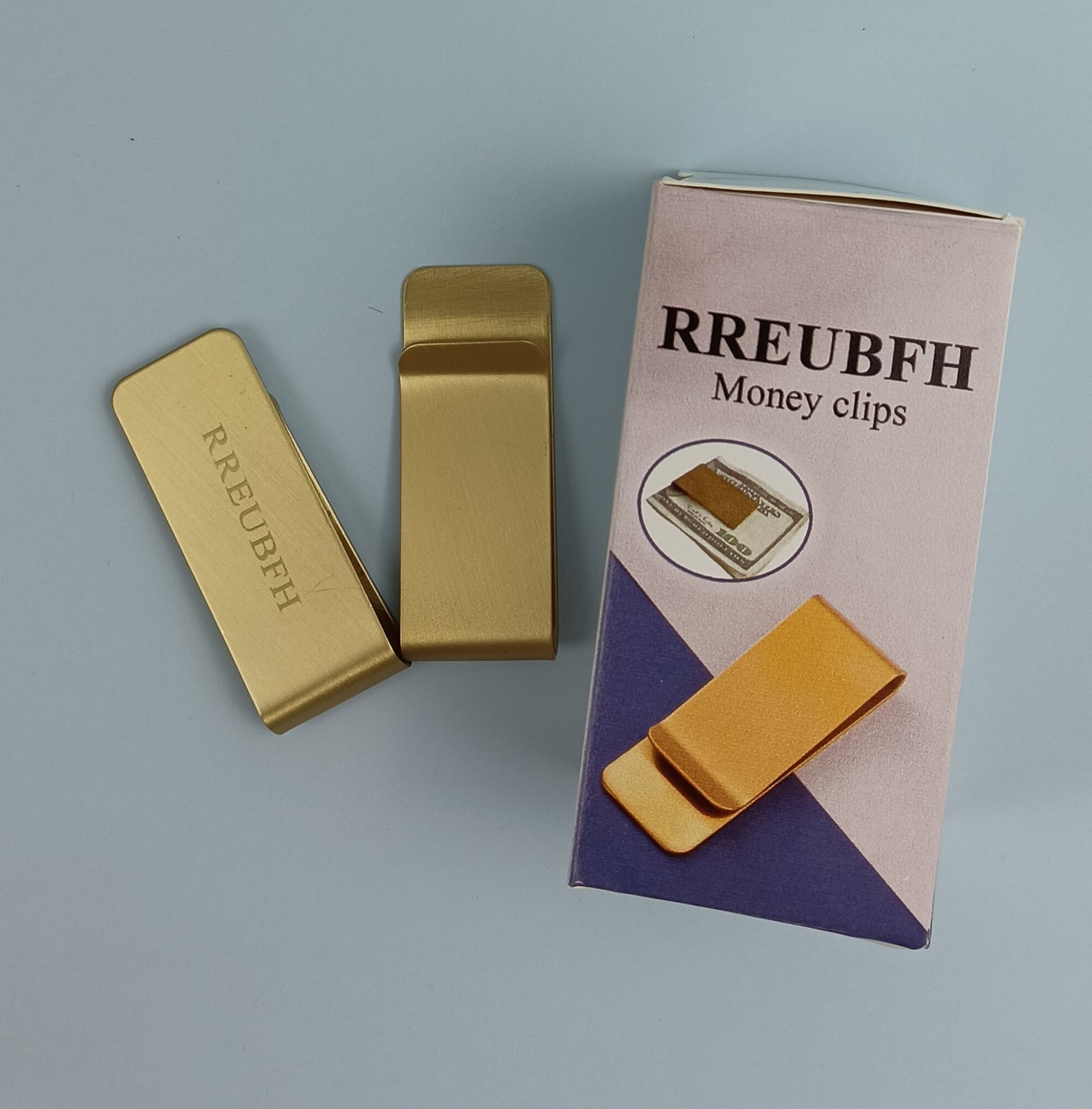 RREUBFH Money clips stainless steel brass clips file handbook billfold simple money clips bindery supplies billfolds/long tail clips