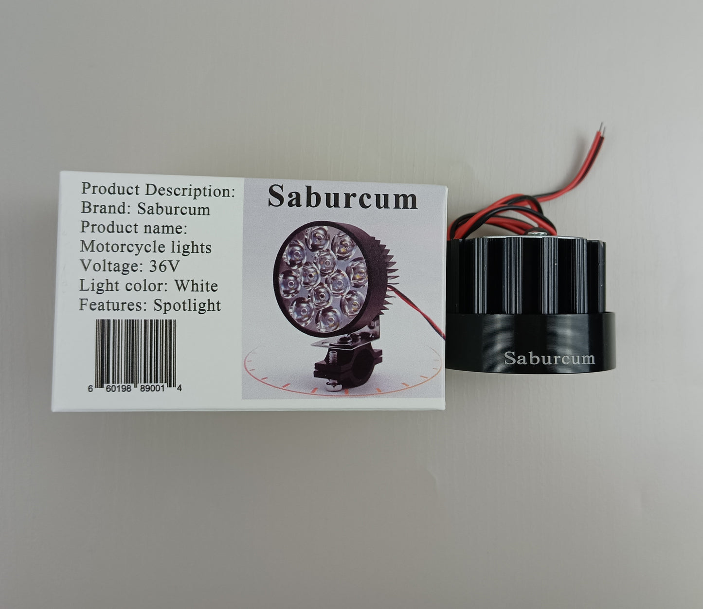 Saburcum Motorcycle lights super bright small steel gun spotlight electric car LED light motorcycle modification external laser light motorcycle lights