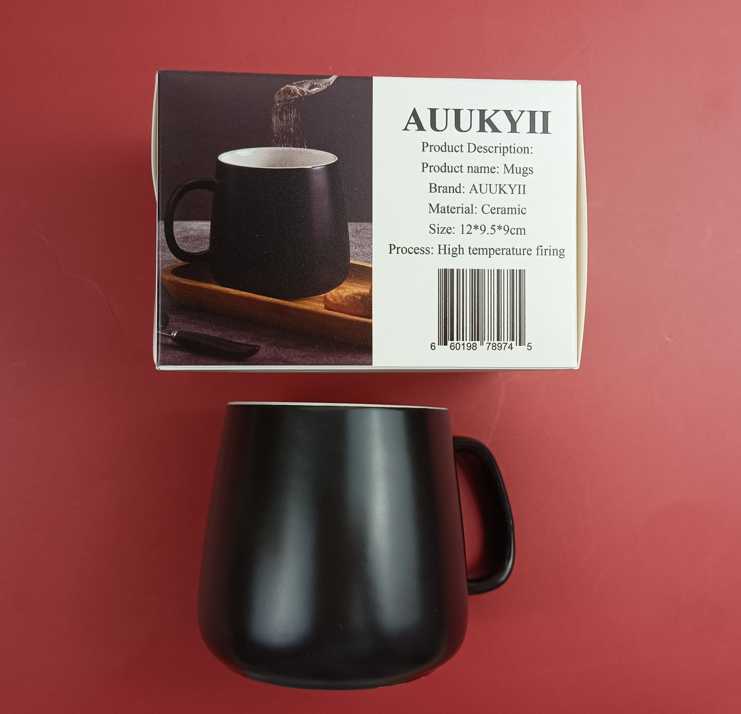 AUUKYII Mugs Modern Simple Mugs Solid Color Ceramic Coffee Mugs Large Capacity Milk Mugs Couple Mugs