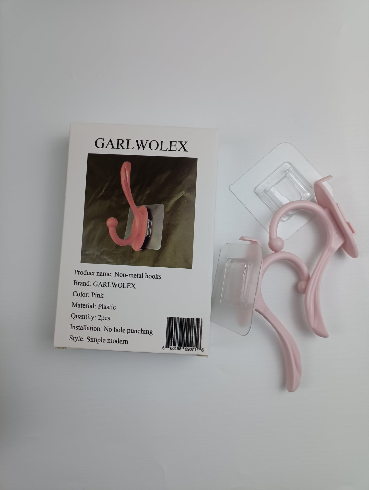 GARLWOLEX Non-metal hooks Hanging hooks universal hooks clothes coat hooks wall mounted on the wall into the door closet shoe cabinet household hooks