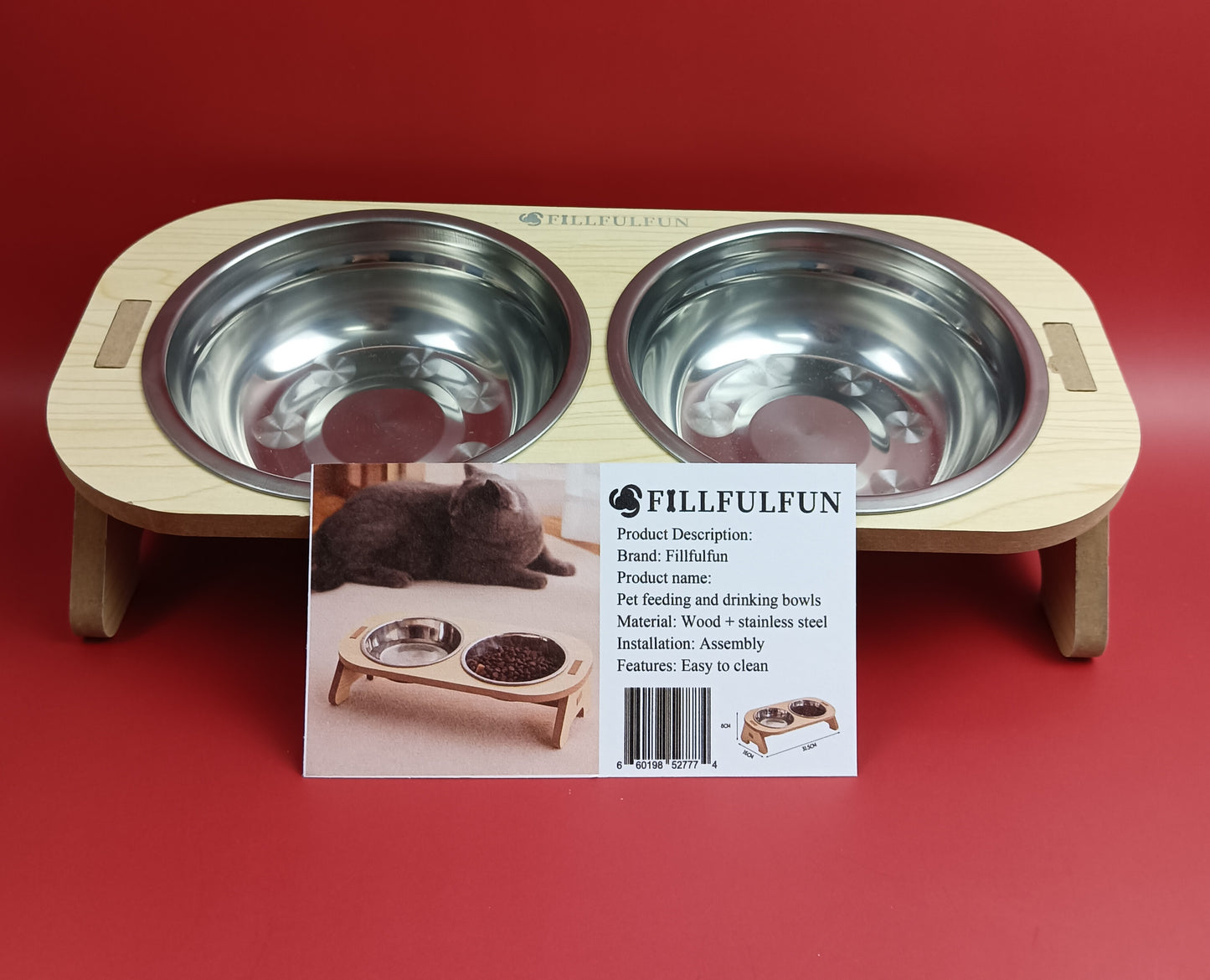 Fillfulfun Pet feeding and drinking bowls home cat bowls small dog pet bowls cat food bowl cat anti-tip neck guard puppy food bowl cat food bowl holder