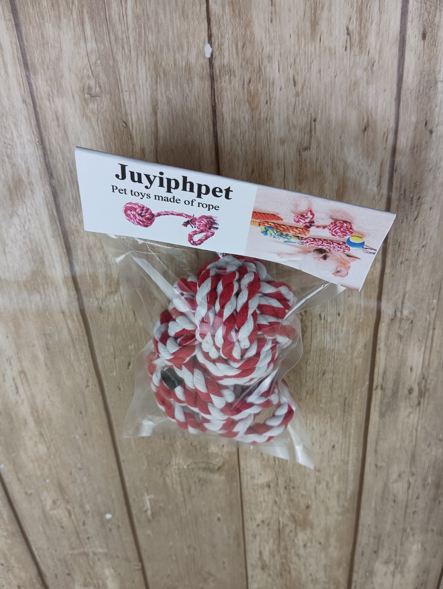 Juyiphpet Pet toys made of rope Pet Dog Cotton Rope Toys Teeth Cleaning Teeth Grinding Bite Resistant Rope Knot Ball Toy Rope Double Section Cotton Rope Teeth Cleaning Rope Dog Toys