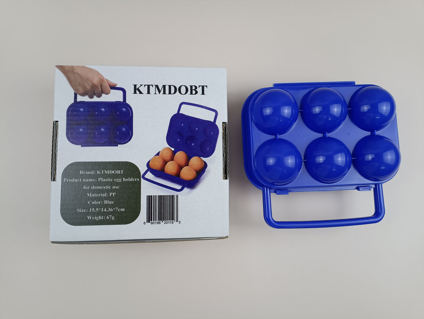 KTMDOBT Plastic egg holders for domestic use Outdoor Portable Egg Carton Drop-proof Shock-proof Protective Storage Carton for Eggs Plastic Egg Tray Camping Picnic Shatter-proof