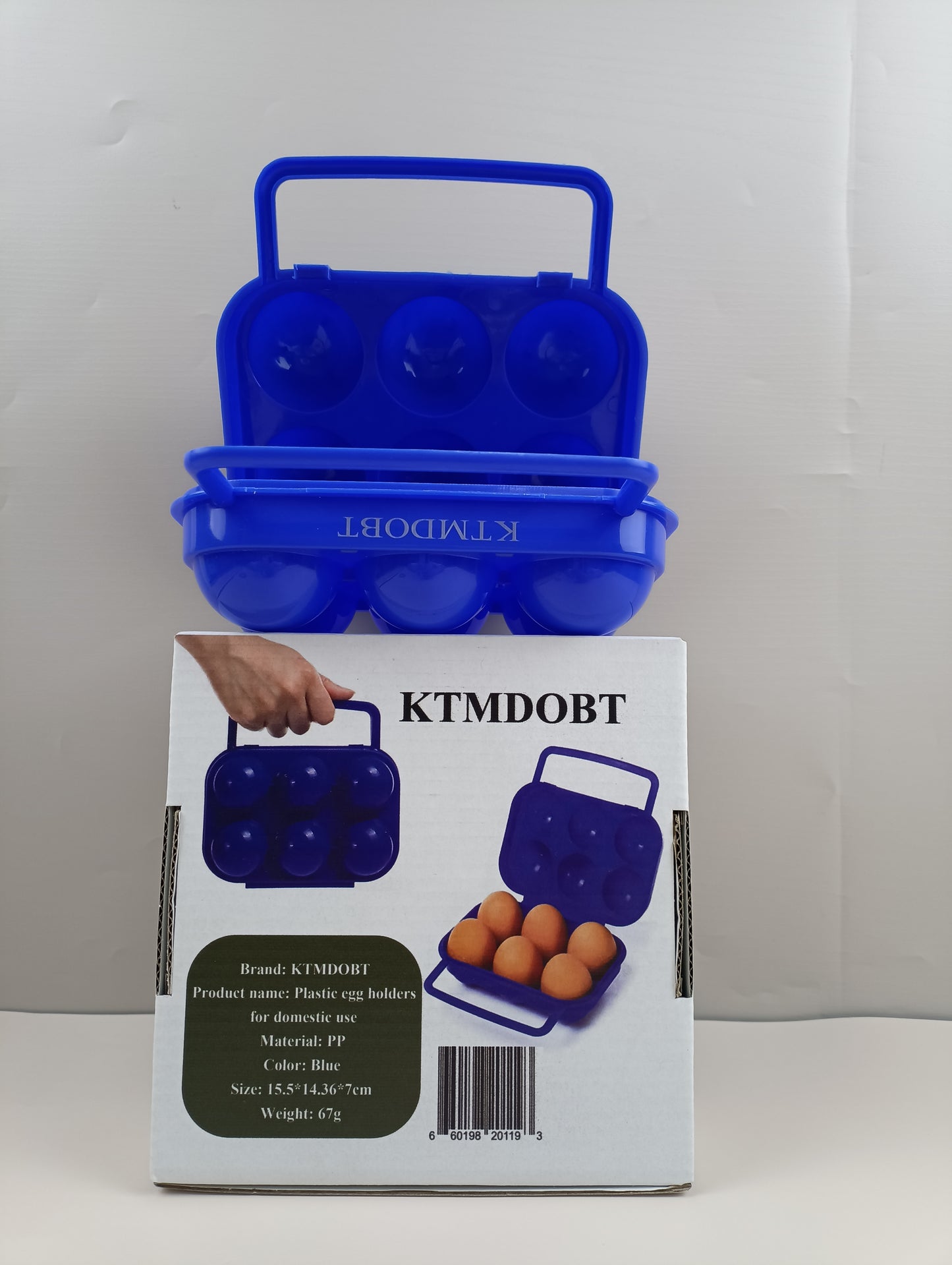 KTMDOBT Plastic egg holders for domestic use Outdoor Portable Egg Carton Drop-proof Shock-proof Protective Storage Carton for Eggs Plastic Egg Tray Camping Picnic Shatter-proof