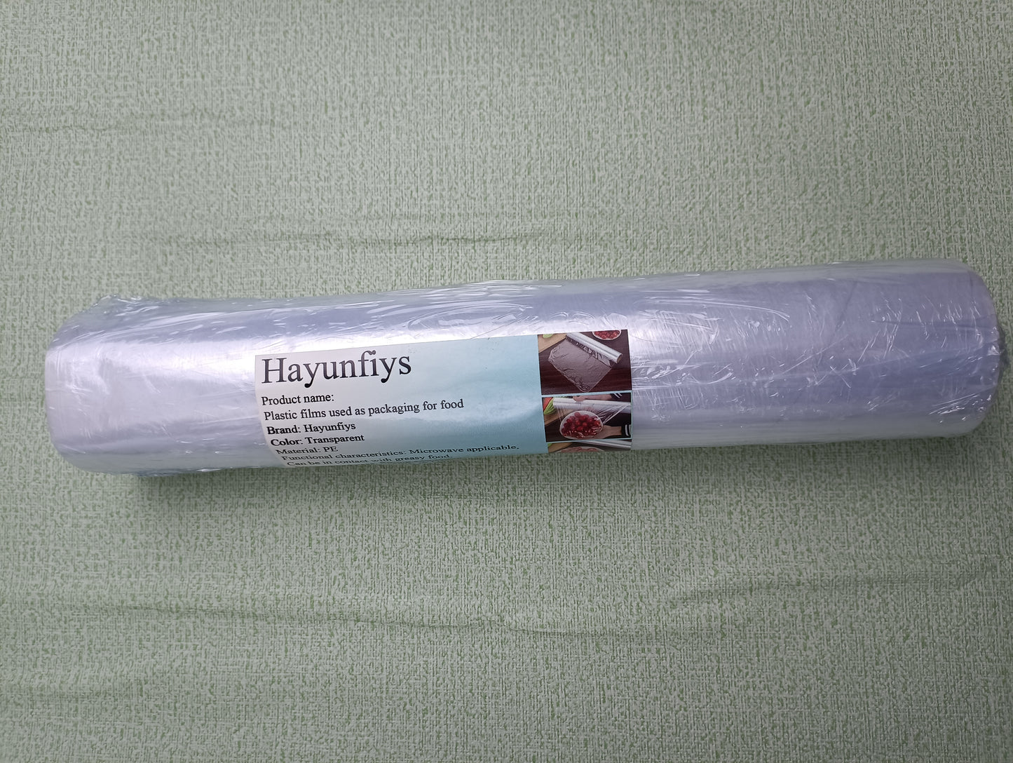 Hayunfiys Plastic films used as packaging for food universal cling film disposable PE household kitchen economy loading refrigerator food film high temperature resistant hand torn fruit packaging